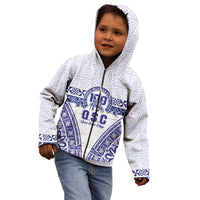Personalised Queen Salote College Kid Hoodie Kolisi Fefine 100th Anniversary Kupesi White - Polynesian Pride