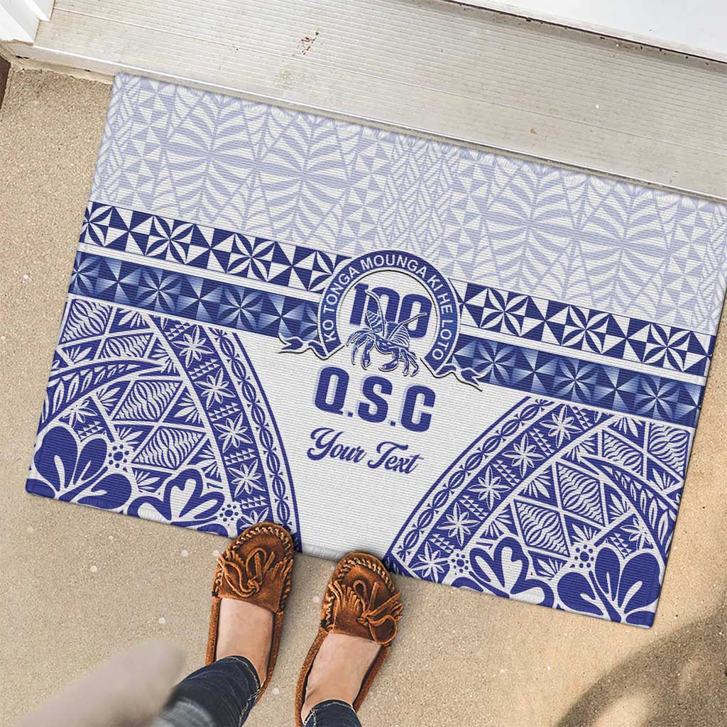 Personalised Queen Salote College Rubber Doormat Kolisi Fefine 100th Anniversary Kupesi White - Polynesian Pride