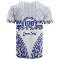 Personalised Queen Salote College T Shirt Kolisi Fefine 100th Anniversary Kupesi White - Polynesian Pride