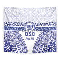Personalised Queen Salote College Tapestry Kolisi Fefine 100th Anniversary Kupesi White - Polynesian Pride