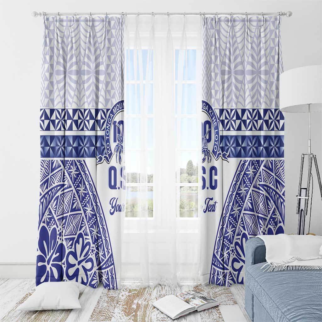 Personalised Queen Salote College Window Curtain Kolisi Fefine 100th Anniversary Kupesi White - Polynesian Pride