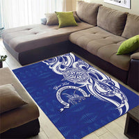 Personalised Queen Salote College Area Rug QSC Est 1926 Ngatu Pattern - Polynesian Pride