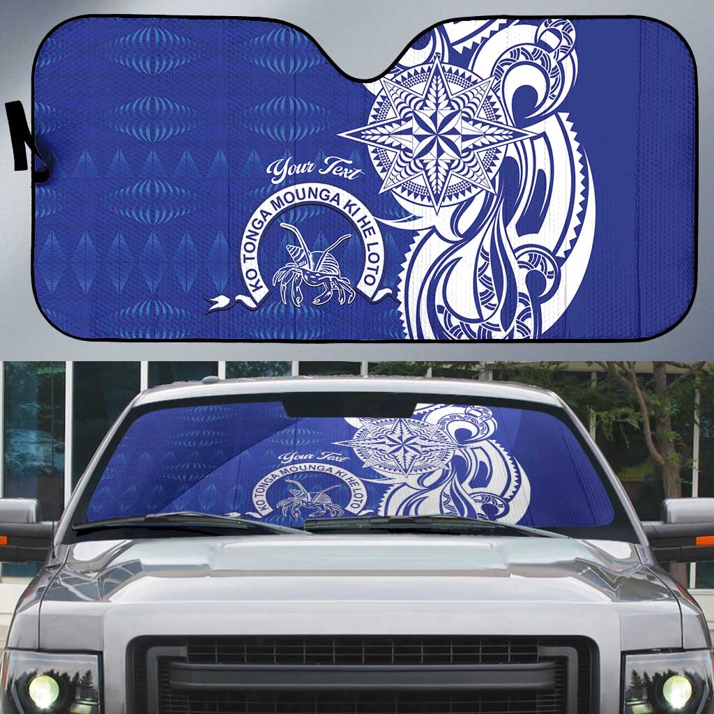 Personalised Queen Salote College Auto Sun Shade QSC Est 1926 Ngatu Pattern - Polynesian Pride