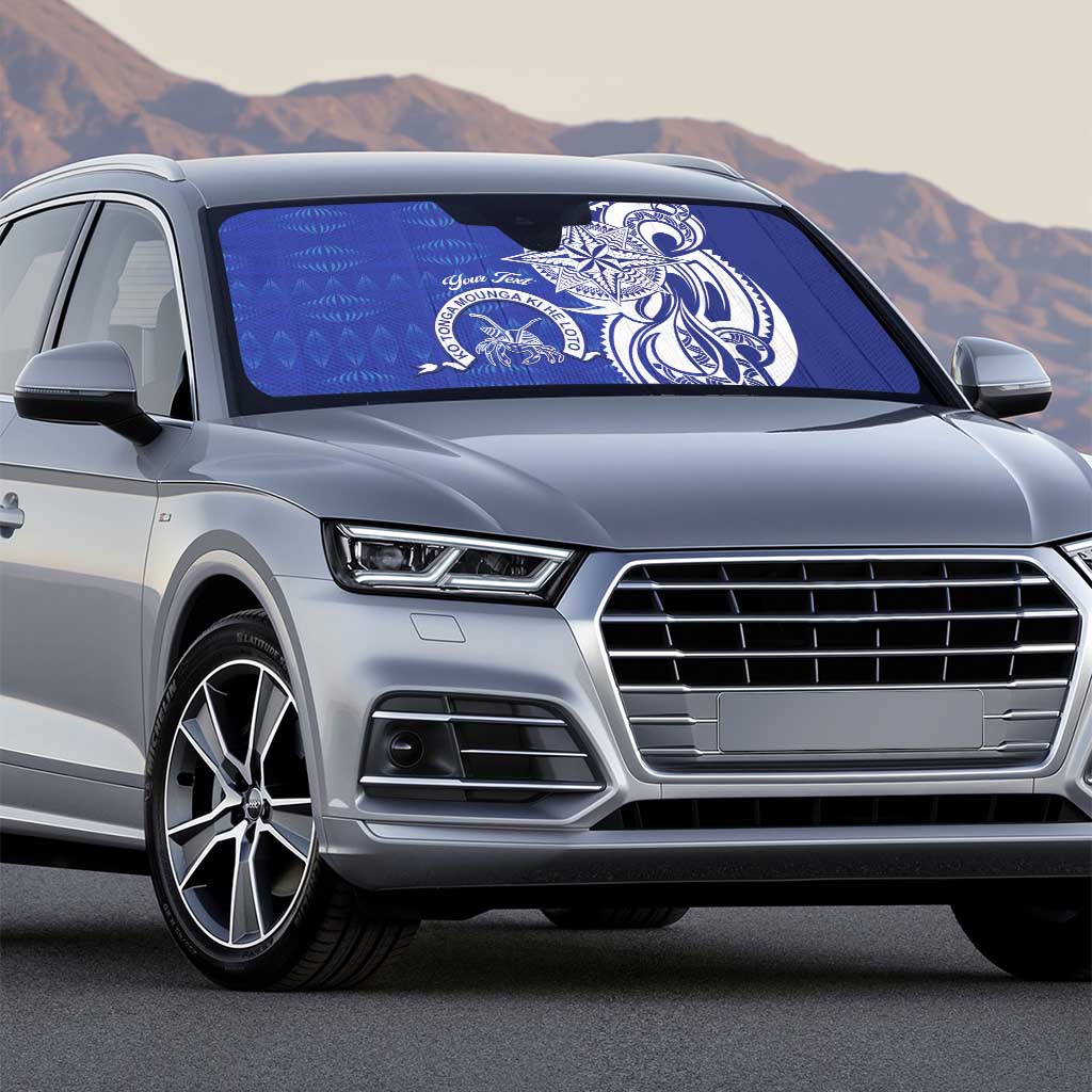 Personalised Queen Salote College Auto Sun Shade QSC Est 1926 Ngatu Pattern - Polynesian Pride