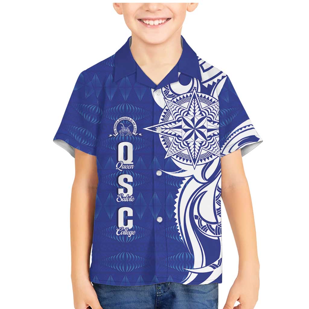 Personalised Queen Salote College Family Matching Mermaid Dress and Hawaiian Shirt QSC Est 1926 Ngatu Pattern - Polynesian Pride
