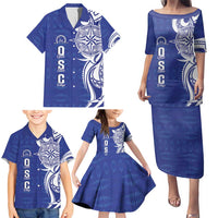 Personalised Queen Salote College Family Matching Puletasi and Hawaiian Shirt QSC Est 1926 Ngatu Pattern - Polynesian Pride