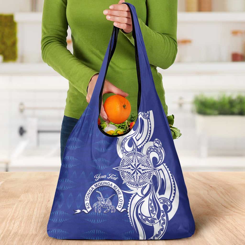 Personalised Queen Salote College Grocery Bag QSC Est 1926 Ngatu Pattern - Polynesian Pride