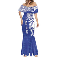Personalised Queen Salote College Mermaid Dress QSC Est 1926 Ngatu Pattern - Polynesian Pride
