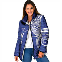 Personalised Queen Salote College Padded Jacket QSC Est 1926 Ngatu Pattern - Polynesian Pride