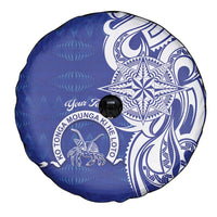 Personalised Queen Salote College Spare Tire Cover QSC Est 1926 Ngatu Pattern - Polynesian Pride