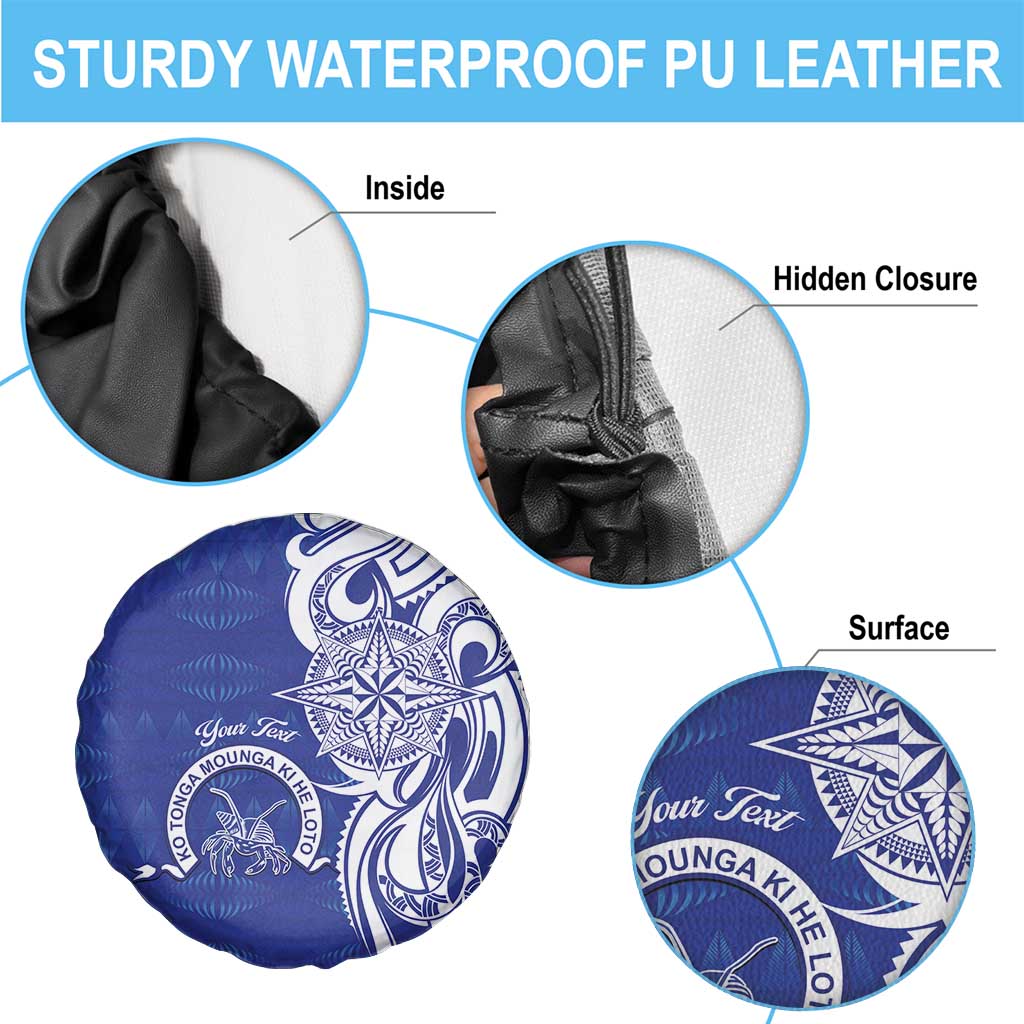 Personalised Queen Salote College Spare Tire Cover QSC Est 1926 Ngatu Pattern - Polynesian Pride