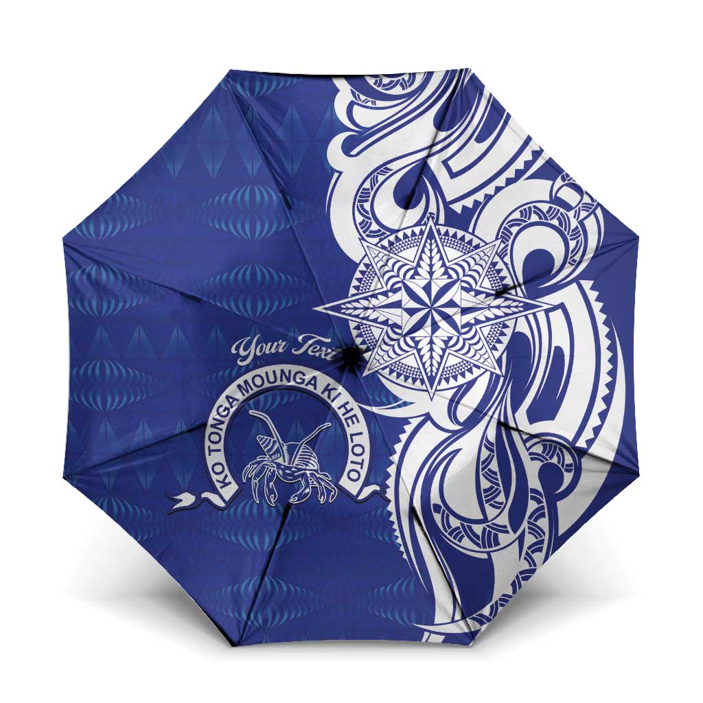 Personalised Queen Salote College Umbrella QSC Est 1926 Ngatu Pattern - Polynesian Pride