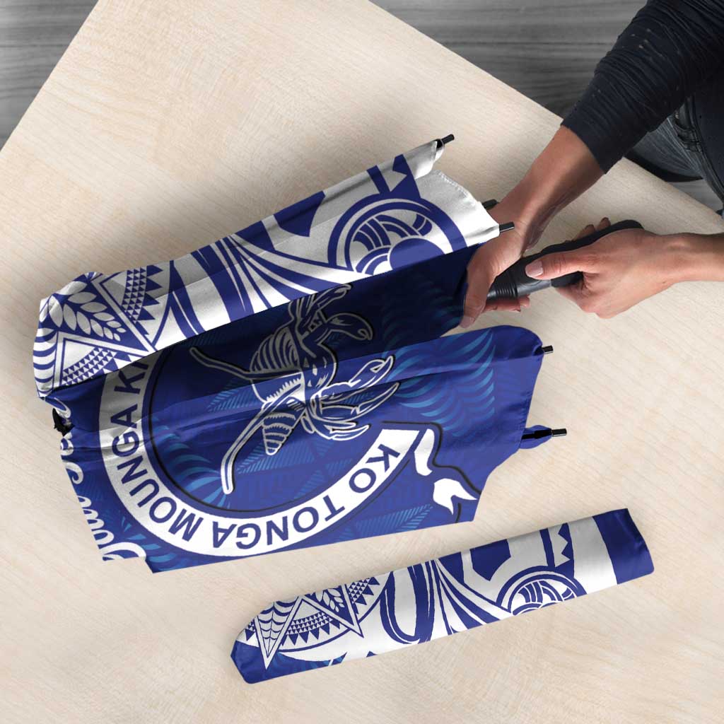 Personalised Queen Salote College Umbrella QSC Est 1926 Ngatu Pattern - Polynesian Pride