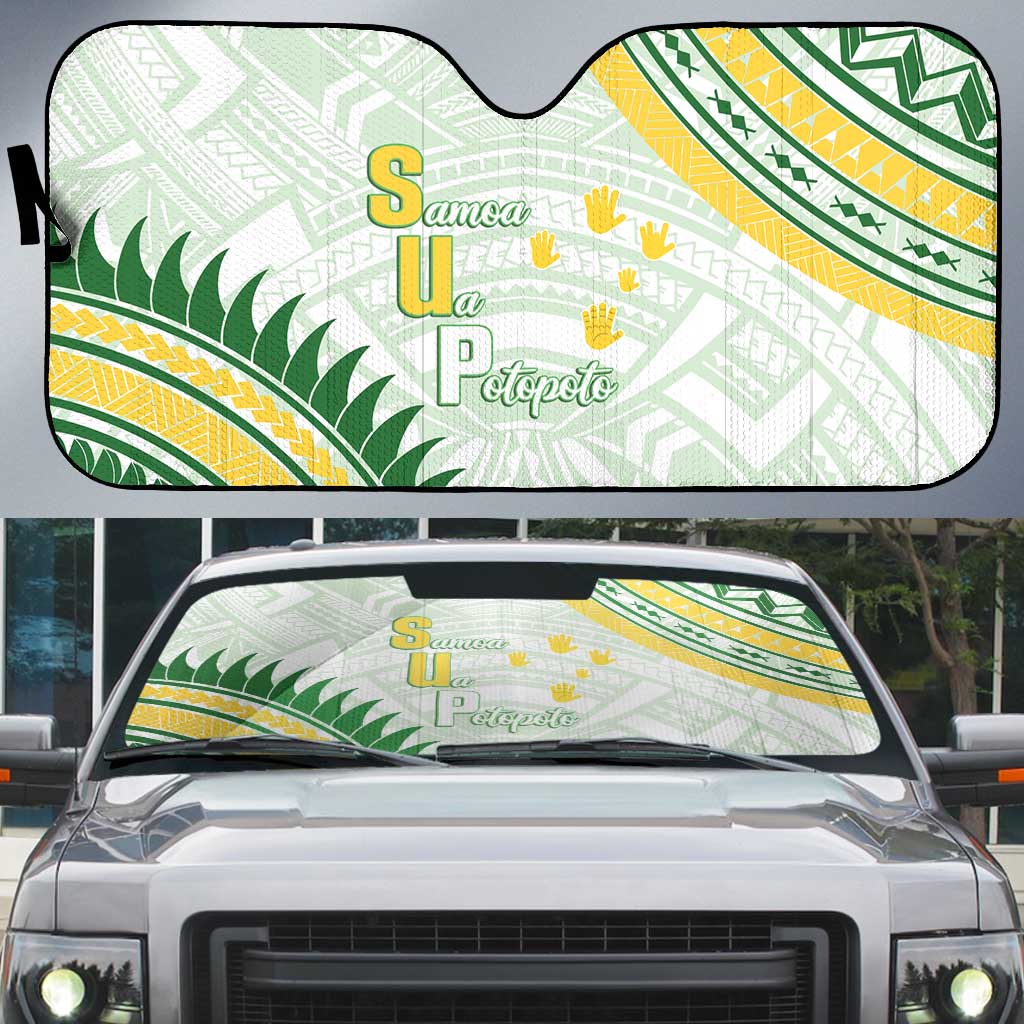Samoa Ua Potopoto Auto Sun Shade SUP Est 2025 Samoan Pattern - Polynesian Pride