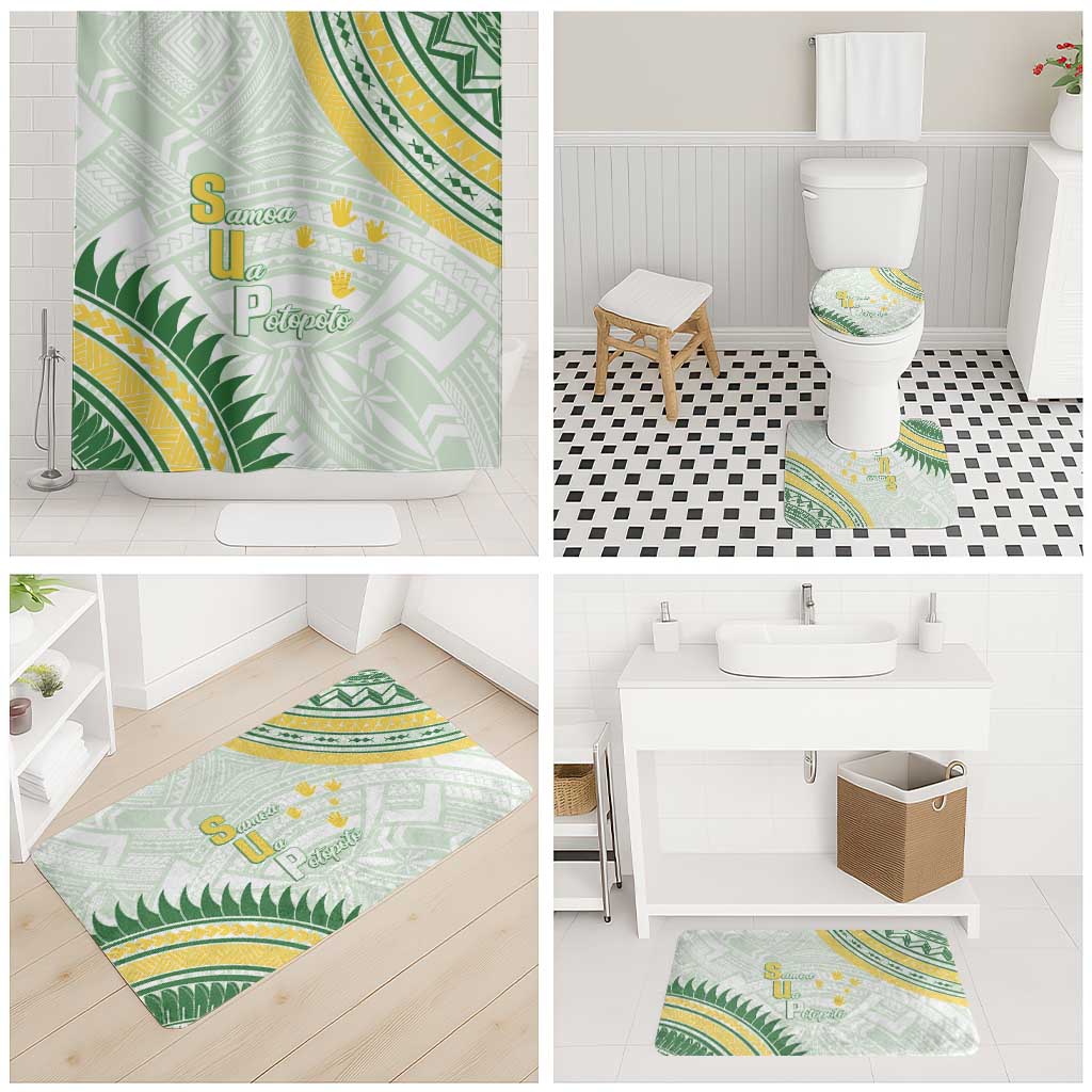 Samoa Ua Potopoto Bathroom Set SUP Est 2025 Samoan Pattern - Polynesian Pride