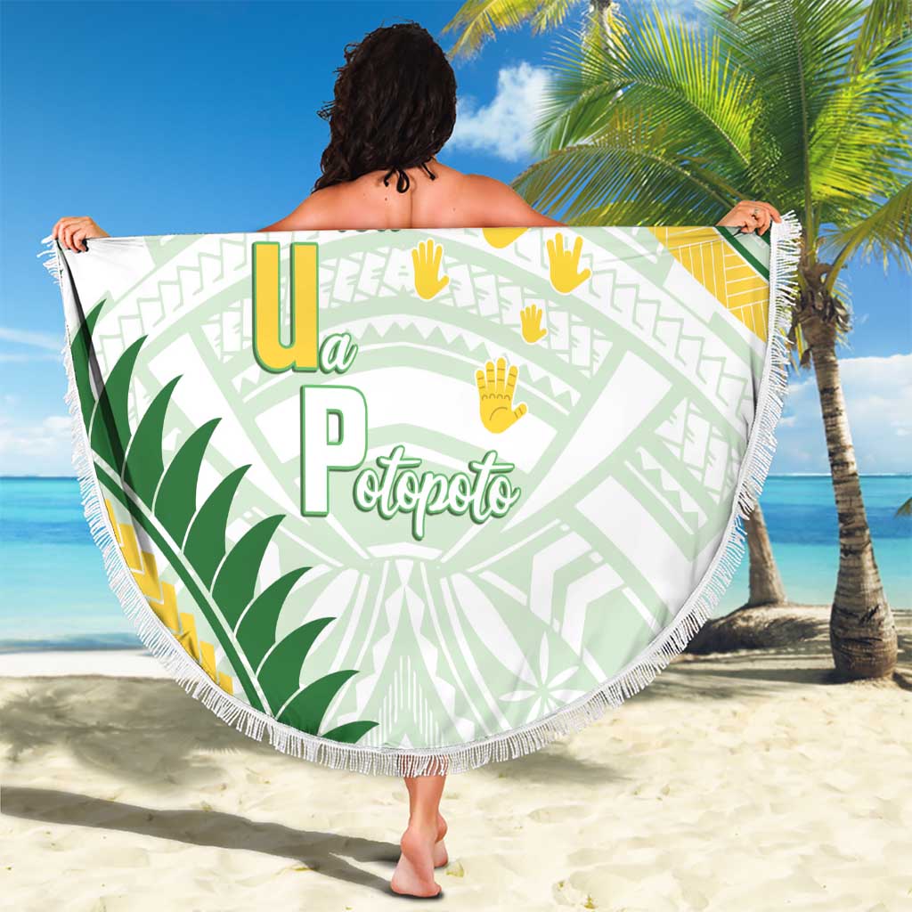 Samoa Ua Potopoto Beach Blanket SUP Est 2025 Samoan Pattern - Polynesian Pride