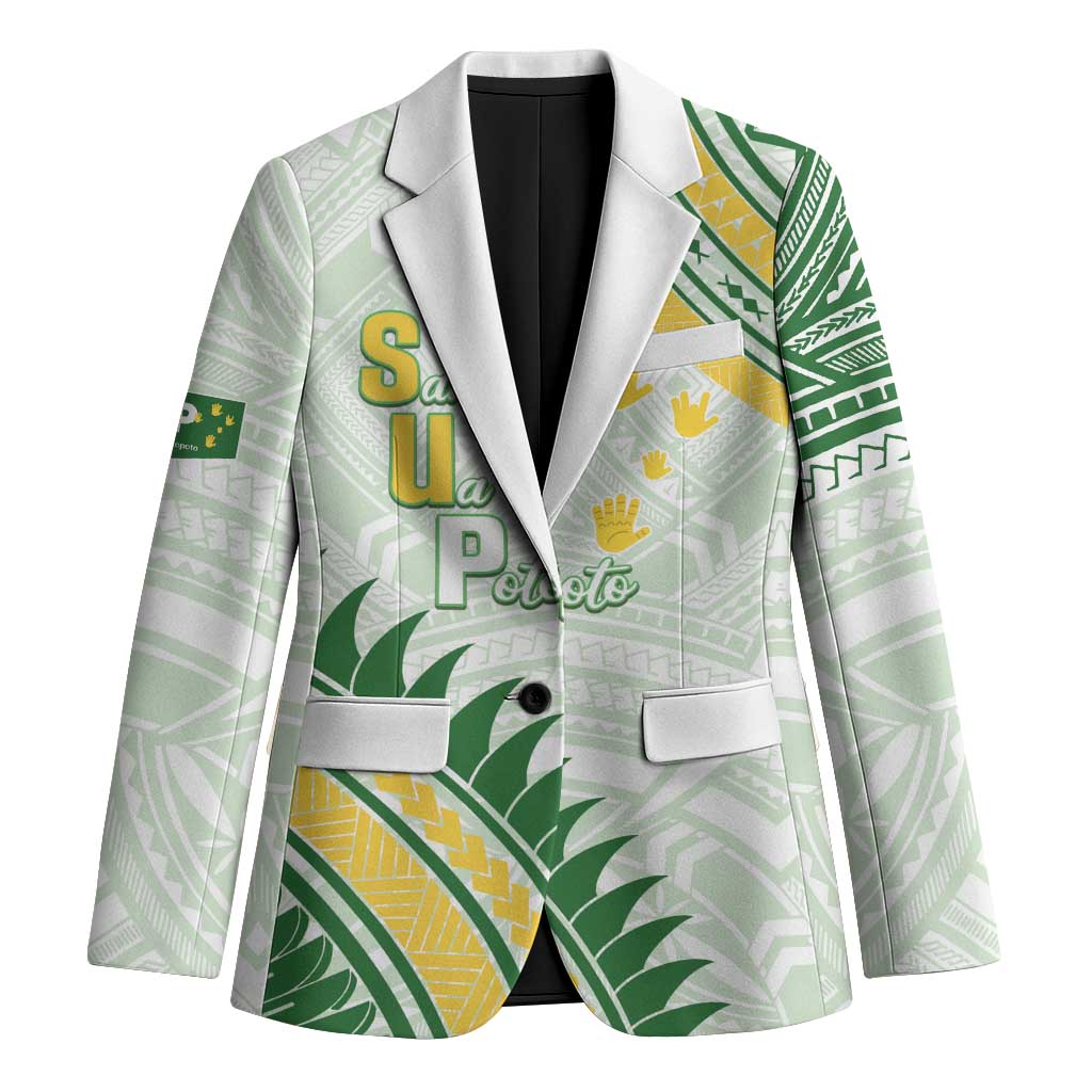 Personalised Samoa Ua Potopoto Blazer SUP Est 2025 Samoan Pattern - Polynesian Pride