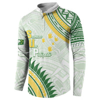 Personalised Samoa Ua Potopoto Button Sweatshirt SUP Est 2025 Samoan Pattern - Polynesian Pride