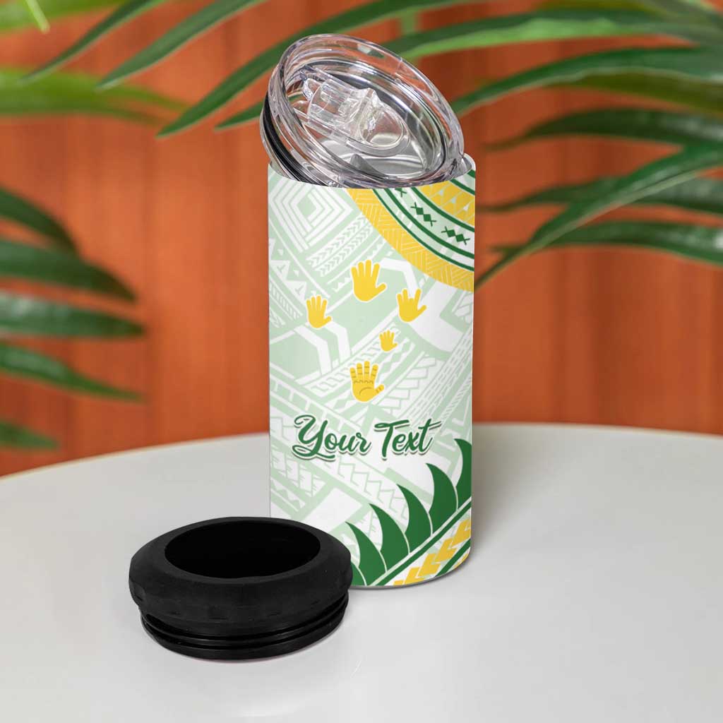Personalised Samoa Ua Potopoto 4 in 1 Can Cooler Tumbler SUP Est 2025 Samoan Pattern - Polynesian Pride