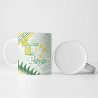 Personalised Samoa Ua Potopoto Ceramic Mug SUP Est 2025 Samoan Pattern - Polynesian Pride