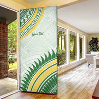 Personalised Samoa Ua Potopoto Door Cover SUP Est 2025 Samoan Pattern - Polynesian Pride