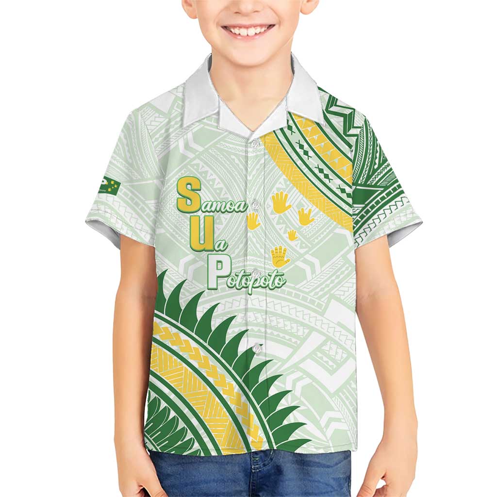 Personalised Samoa Ua Potopoto Family Matching Short Sleeve Bodycon Dress and Hawaiian Shirt SUP Est 2025 Samoan Pattern - Polynesian Pride