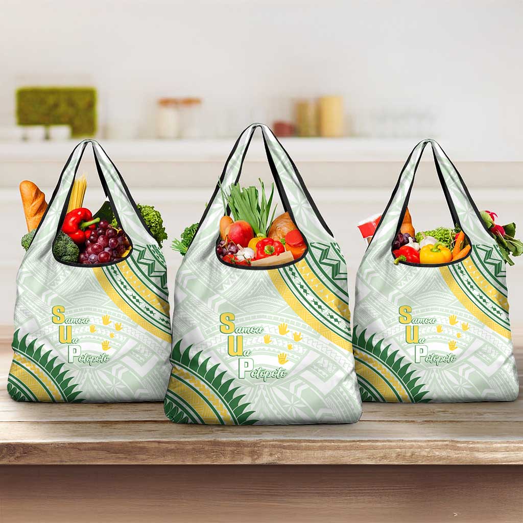 Samoa Ua Potopoto Grocery Bag SUP Est 2025 Samoan Pattern - Polynesian Pride