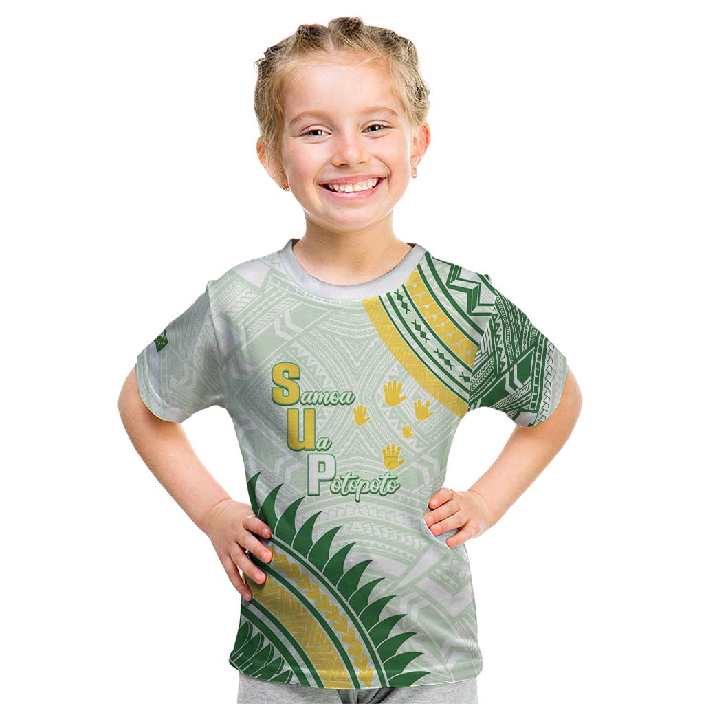Personalised Samoa Ua Potopoto Kid T Shirt SUP Est 2025 Samoan Pattern - Polynesian Pride