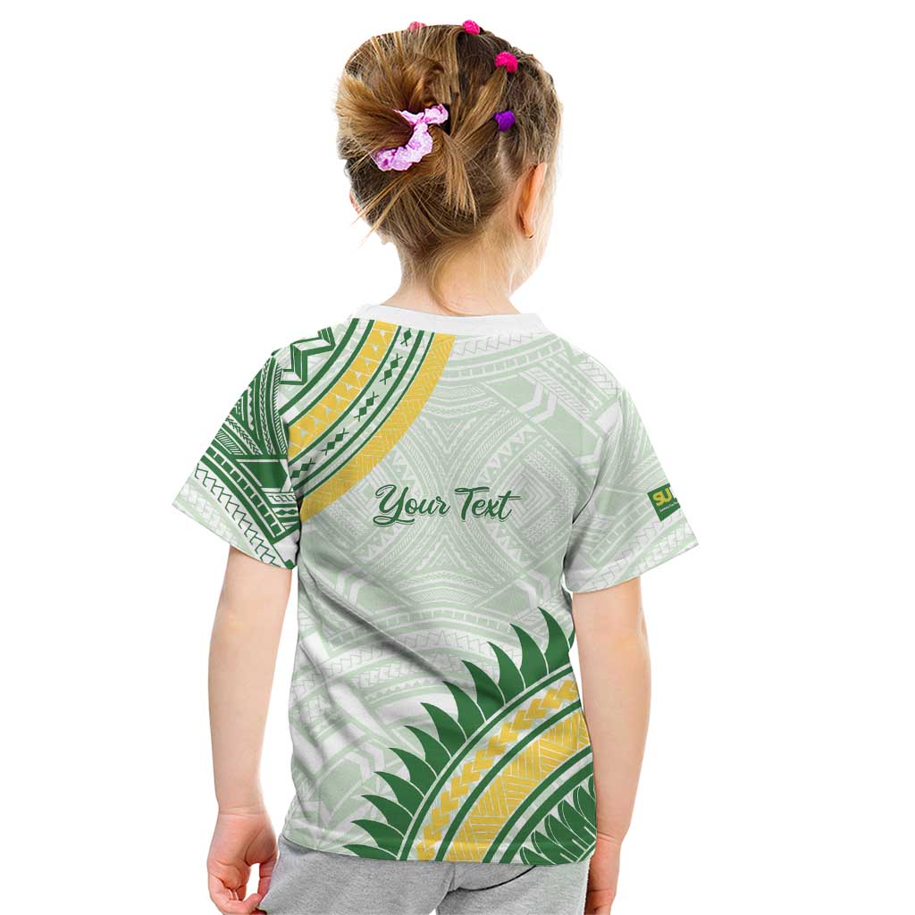 Personalised Samoa Ua Potopoto Kid T Shirt SUP Est 2025 Samoan Pattern - Polynesian Pride
