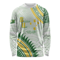 Personalised Samoa Ua Potopoto Long Sleeve Shirt SUP Est 2025 Samoan Pattern - Polynesian Pride