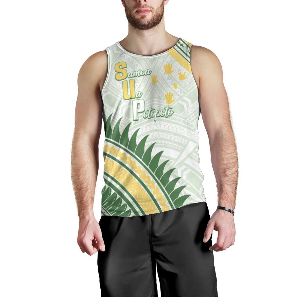 Personalised Samoa Ua Potopoto Men Tank Top SUP Est 2025 Samoan Pattern - Polynesian Pride
