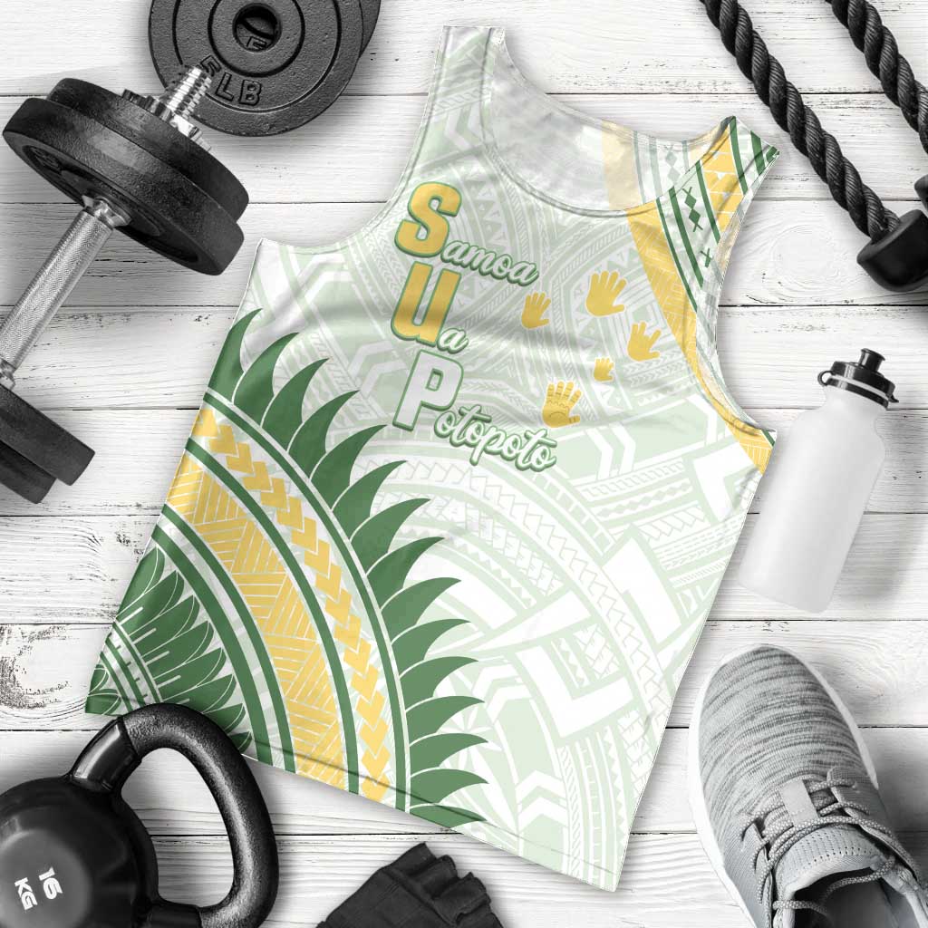 Personalised Samoa Ua Potopoto Men Tank Top SUP Est 2025 Samoan Pattern - Polynesian Pride