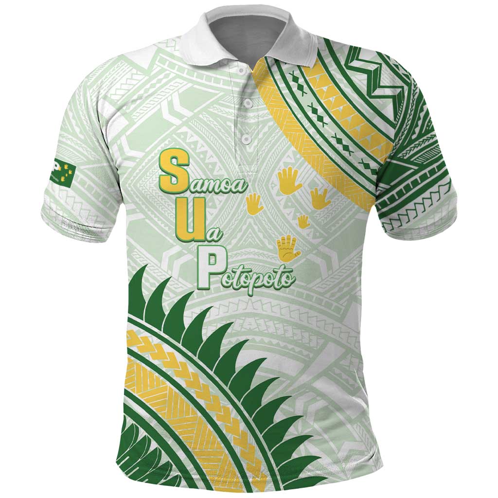 Personalised Samoa Ua Potopoto Polo Shirt SUP Est 2025 Samoan Pattern - Polynesian Pride