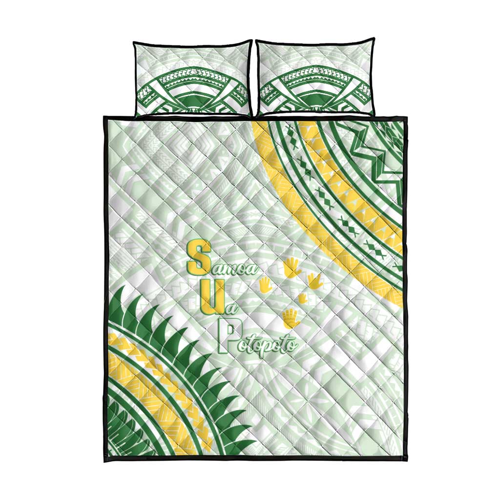 Samoa Ua Potopoto Quilt Bed Set SUP Est 2025 Samoan Pattern - Polynesian Pride