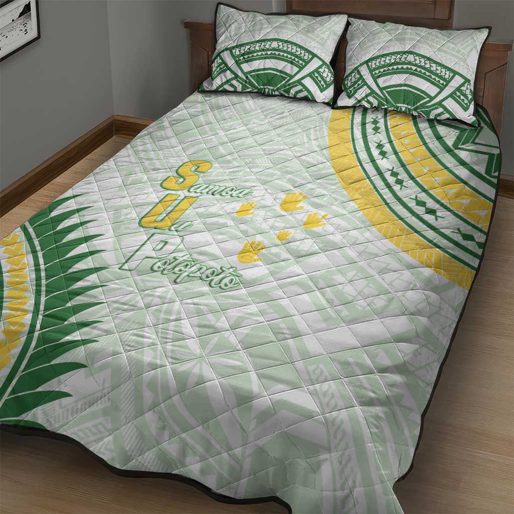 Samoa Ua Potopoto Quilt Bed Set SUP Est 2025 Samoan Pattern - Polynesian Pride