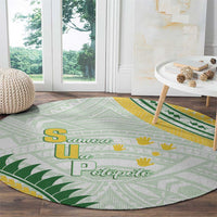 Samoa Ua Potopoto Round Carpet SUP Est 2025 Samoan Pattern - Polynesian Pride