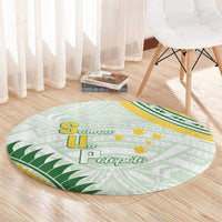 Samoa Ua Potopoto Round Carpet SUP Est 2025 Samoan Pattern - Polynesian Pride