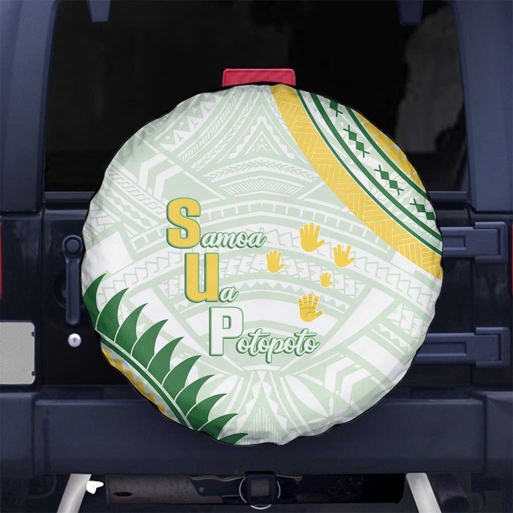Samoa Ua Potopoto Spare Tire Cover SUP Est 2025 Samoan Pattern - Polynesian Pride