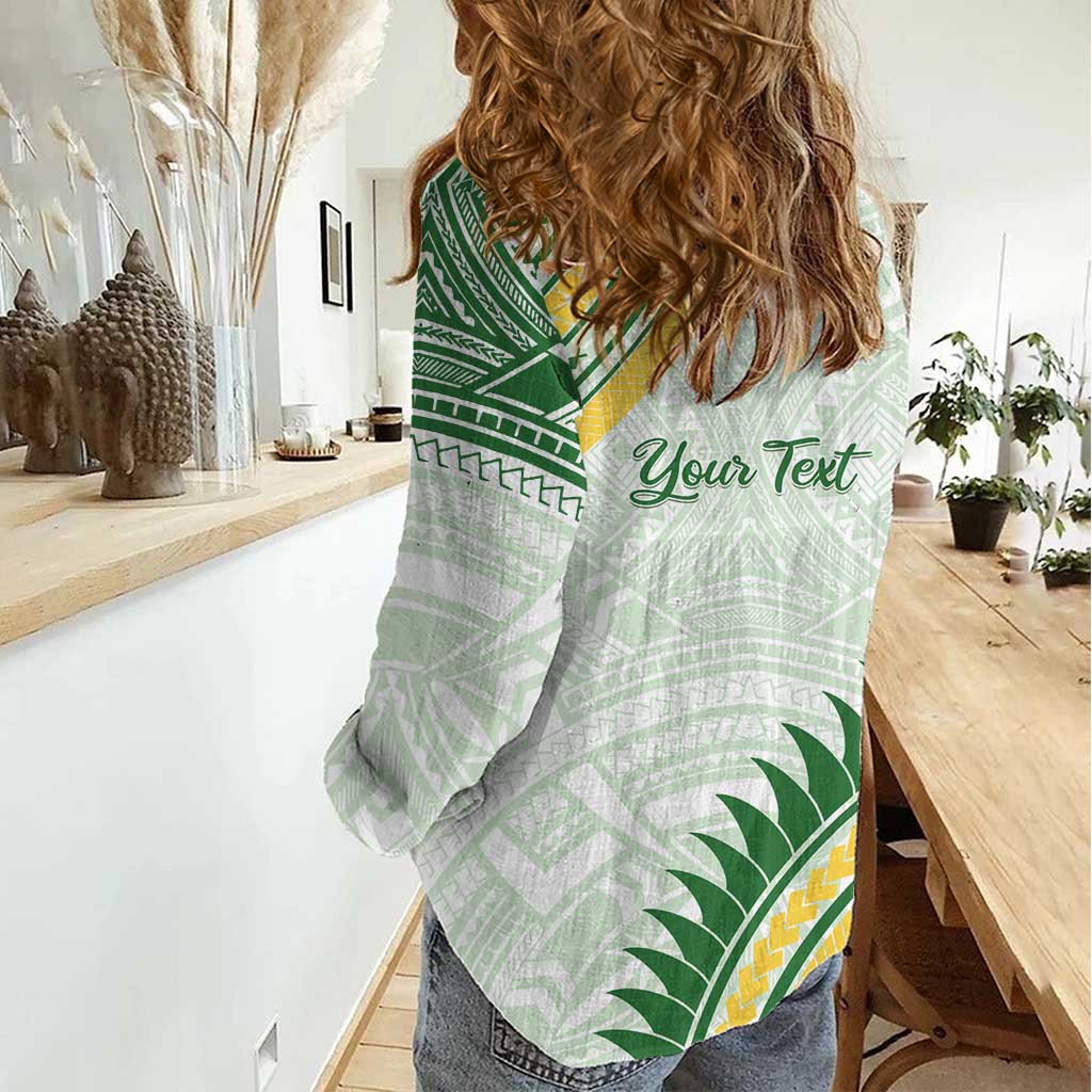 Personalised Samoa Ua Potopoto Women Casual Shirt SUP Est 2025 Samoan Pattern - Polynesian Pride