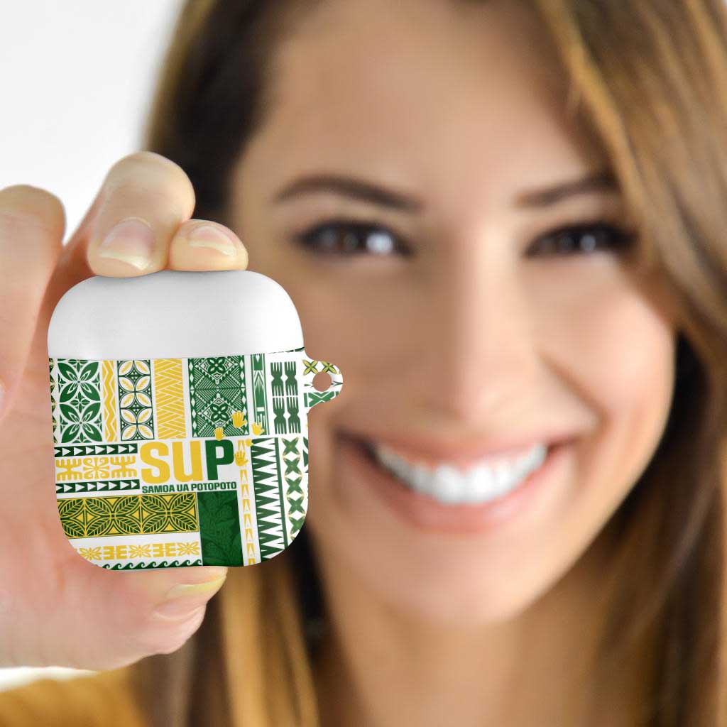 Samoa Uniting Party AirPods Case SUP Est 2025 Siapo Pattern - Polynesian Pride