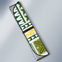 Samoa Uniting Party Auto Sun Shade SUP Est 2025 Siapo Pattern - Polynesian Pride