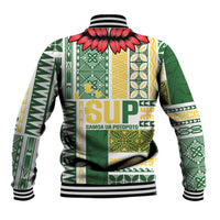 Samoa Uniting Party Baseball Jacket SUP Est 2025 Siapo Pattern - Polynesian Pride