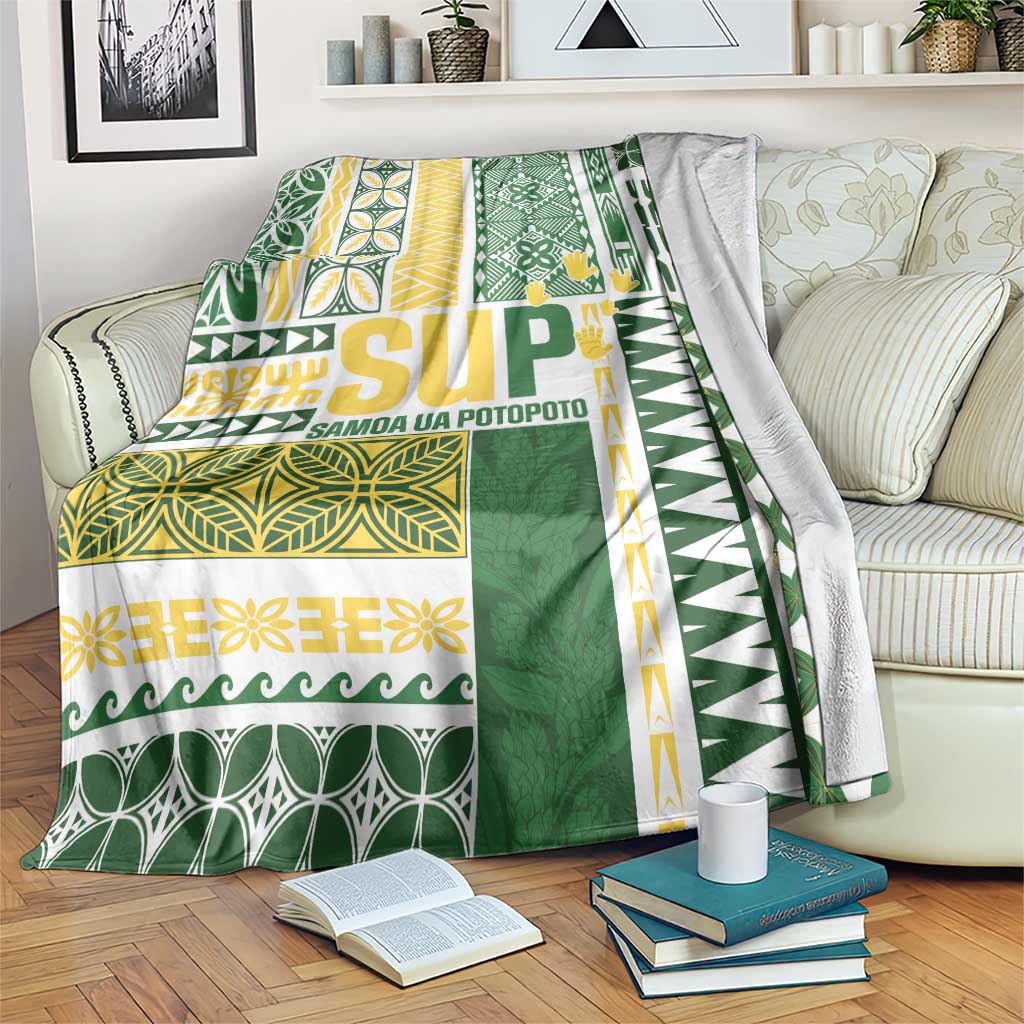 Samoa Uniting Party Blanket SUP Est 2025 Siapo Pattern - Polynesian Pride