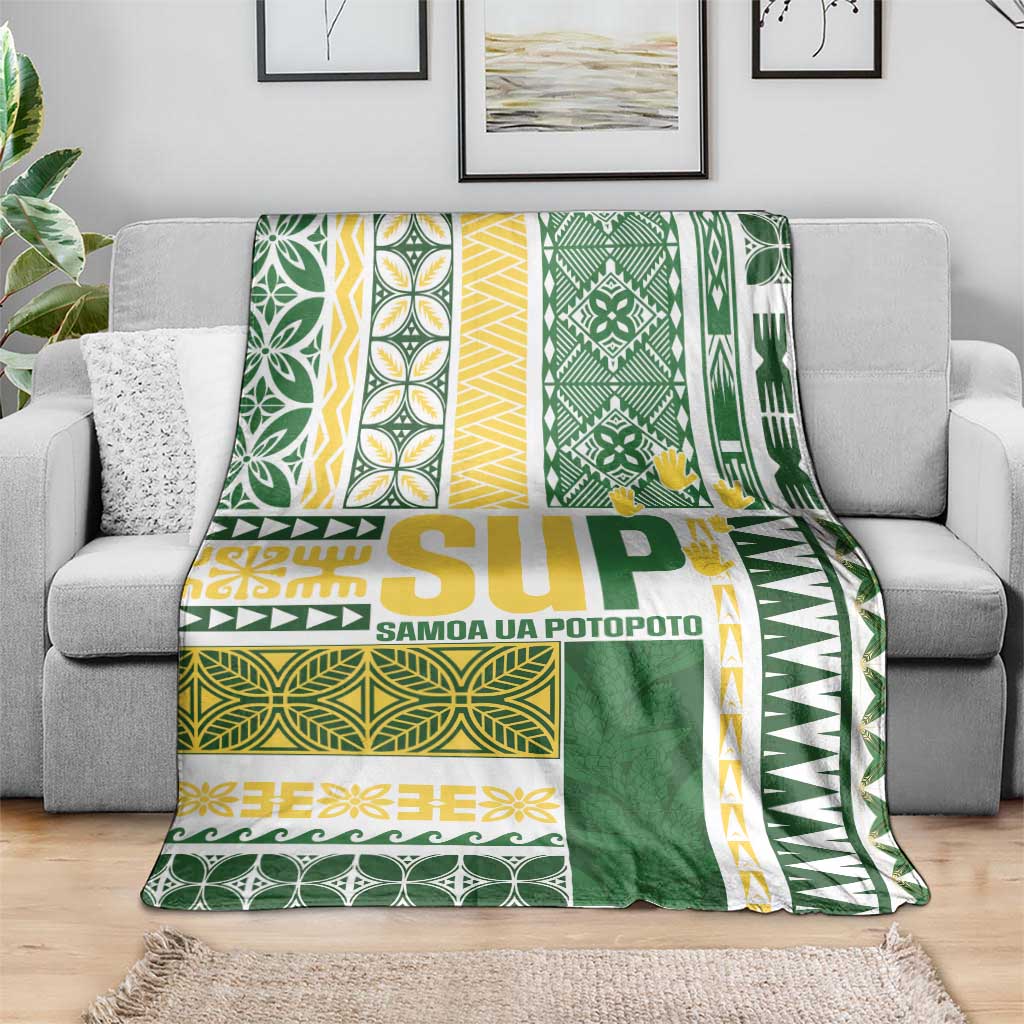 Samoa Uniting Party Blanket SUP Est 2025 Siapo Pattern - Polynesian Pride