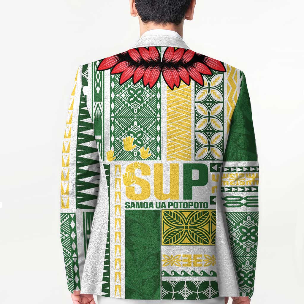 Samoa Uniting Party Blazer SUP Est 2025 Siapo Pattern - Polynesian Pride