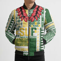 Samoa Uniting Party Bomber Puffer Jacket SUP Est 2025 Siapo Pattern - Polynesian Pride