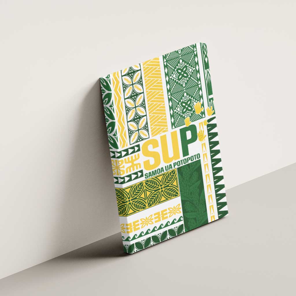 Samoa Uniting Party Canvas Wall Art SUP Est 2025 Siapo Pattern - Polynesian Pride