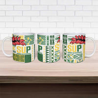 Samoa Uniting Party Ceramic Mug SUP Est 2025 Siapo Pattern - Polynesian Pride