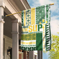 Samoa Uniting Party Garden Flag SUP Est 2025 Siapo Pattern - Polynesian Pride