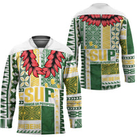 Samoa Uniting Party Hockey Jersey SUP Est 2025 Siapo Pattern - Polynesian Pride